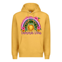 Mustard summer vibes  rainbow Premium Hoodie - HRA Design Shop