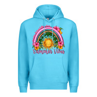 Ocean Blue summer vibes  rainbow Premium Hoodie - HRA Design Shop