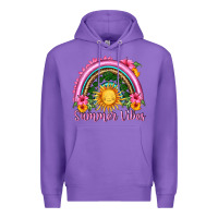 Purple summer vibes  rainbow Premium Hoodie - HRA Design Shop