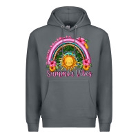 Rock summer vibes  rainbow Premium Hoodie - HRA Design Shop