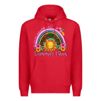 Red summer vibes  rainbow Premium Hoodie - HRA Design Shop