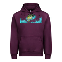 Mauve Wine jumping bass fishing 16oz libbey cup Urban Hoodie - HRA Design Shop