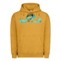 Pigment Peanut Butter jumping bass fishing 16oz libbey cup Urban Hoodie - HRA Design Shop