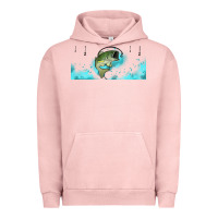 Pigment Salmon jumping bass fishing 16oz libbey cup Urban Hoodie - HRA Design Shop