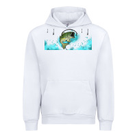 White jumping bass fishing 16oz libbey cup Urban Hoodie - HRA Design Shop