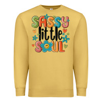 Antique Gold sassy little soul smiley Premium Sweatshirt - MaliasSmallBusiness