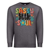 Charcoal Heather sassy little soul smiley Premium Sweatshirt - MaliasSmallBusiness