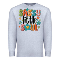 Heather Grey sassy little soul smiley Premium Sweatshirt - MaliasSmallBusiness