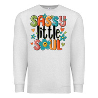 Oatmeal Heather sassy little soul smiley Premium Sweatshirt - MaliasSmallBusiness