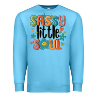 Ocean Blue sassy little soul smiley Premium Sweatshirt - MaliasSmallBusiness