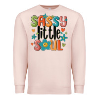 Pale Pink sassy little soul smiley Premium Sweatshirt - MaliasSmallBusiness
