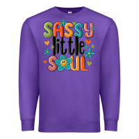 Purple sassy little soul smiley Premium Sweatshirt - MaliasSmallBusiness