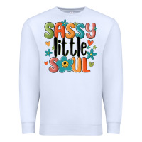 White sassy little soul smiley Premium Sweatshirt - MaliasSmallBusiness