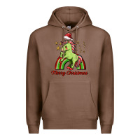 Chestnut merry christmas unicorn Premium Hoodie - FaDigitalArtStudio