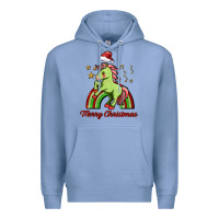 Colony Blue merry christmas unicorn Premium Hoodie - FaDigitalArtStudio