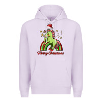 Lilac merry christmas unicorn Premium Hoodie - FaDigitalArtStudio