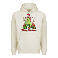 Oatmeal Heather merry christmas unicorn Premium Hoodie - FaDigitalArtStudio