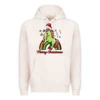Pale Pink merry christmas unicorn Premium Hoodie - FaDigitalArtStudio