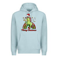Blue Mist merry christmas unicorn Premium Hoodie - FaDigitalArtStudio