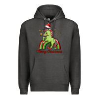 Charcoal Heather merry christmas unicorn Premium Hoodie - FaDigitalArtStudio