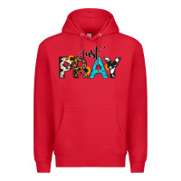 Red Just Pray Premium Hoodie - RanaPortraitStore