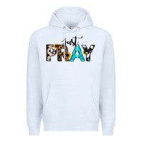 White Just Pray Premium Hoodie - RanaPortraitStore
