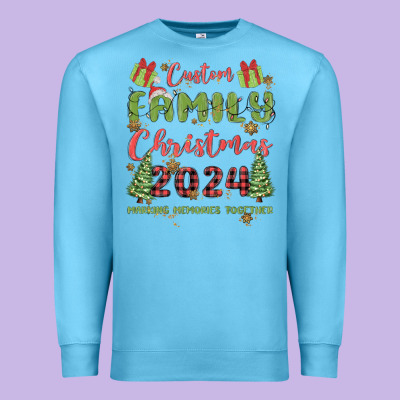 Premium Sweatshirt custom family christmas 2024 marking memories toge