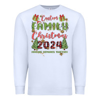 White custom family christmas 2024 marking memories toge Premium Sweatshirt - MaliasSmallBusiness