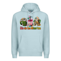 Blue Mist mexican día de los muertos coffee cups Premium Hoodie - FaDigitalArtStudio