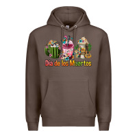 Coffee mexican día de los muertos coffee cups Premium Hoodie - FaDigitalArtStudio