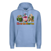 Colony Blue mexican día de los muertos coffee cups Premium Hoodie - FaDigitalArtStudio