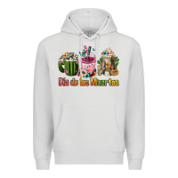Dove Grey mexican día de los muertos coffee cups Premium Hoodie - FaDigitalArtStudio
