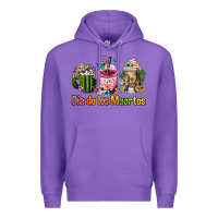 Purple mexican día de los muertos coffee cups Premium Hoodie - FaDigitalArtStudio