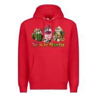Red mexican día de los muertos coffee cups Premium Hoodie - FaDigitalArtStudio