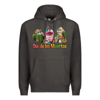 Smoke mexican día de los muertos coffee cups Premium Hoodie - FaDigitalArtStudio