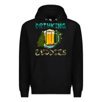 Black drinking buddies with beer Premium Hoodie - HRA Design Shop
