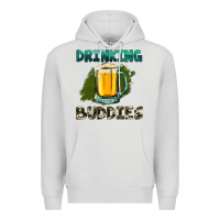 Dove Grey drinking buddies with beer Premium Hoodie - HRA Design Shop