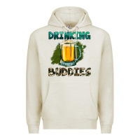 Oatmeal Heather drinking buddies with beer Premium Hoodie - HRA Design Shop