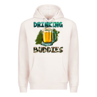 Pale Pink drinking buddies with beer Premium Hoodie - HRA Design Shop
