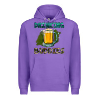 Purple drinking buddies with beer Premium Hoodie - HRA Design Shop