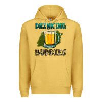 Antique Gold drinking buddies with beer Premium Hoodie - HRA Design Shop