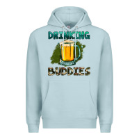 Blue Mist drinking buddies with beer Premium Hoodie - HRA Design Shop