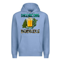 Colony Blue drinking buddies with beer Premium Hoodie - HRA Design Shop