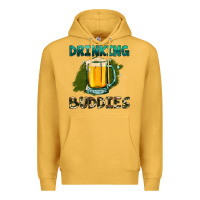 Mustard drinking buddies with beer Premium Hoodie - HRA Design Shop