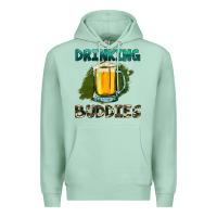 Seafoam drinking buddies with beer Premium Hoodie - HRA Design Shop