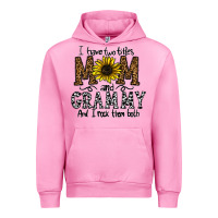 Fuchsia Pink i have two titles mom and grmmh and i rock them both Urban Hoodie - CowhideDigitalArt