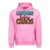 Fuchsia Pink caffeine before chaos Urban Hoodie - HRA Design Shop