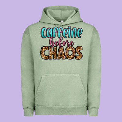 Caffeine Before Chaos Urban Hoodie Designed By Hra Design Shop