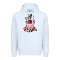 White mexican day of the dead skulls coffee cup Premium Hoodie - FaDigitalArtStudio