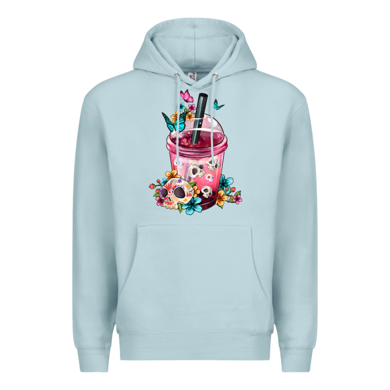 Mexican Day Of The Dead Skulls Coffee Cup Premium Hoodie by FaDigitalArtStudio | Teevron